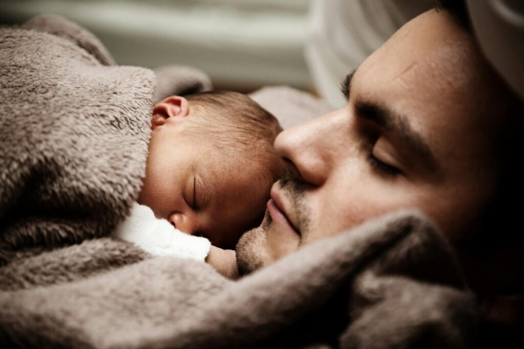Becoming a better father with his newborn